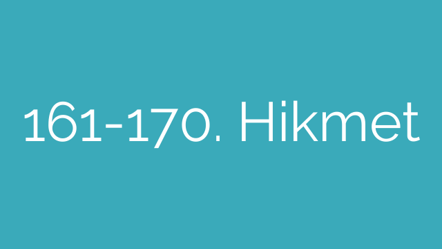 161-170. Hikmet